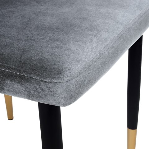 KRZESŁO WELUROWE TAPICEROWANE VERMONT VELVET GRAFITOWE