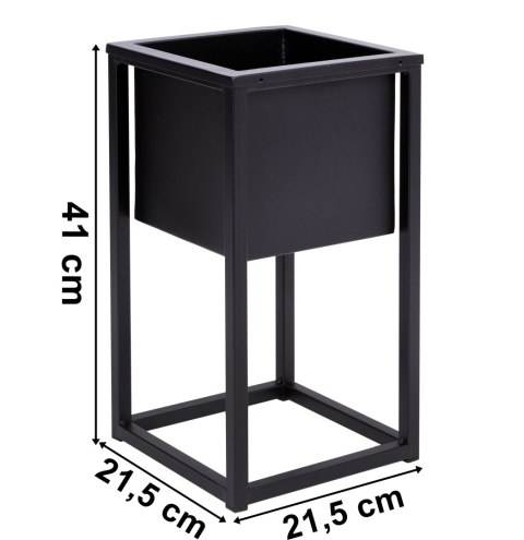 KWIETNIK CONCOVE LOFT 40 CM CZARNY