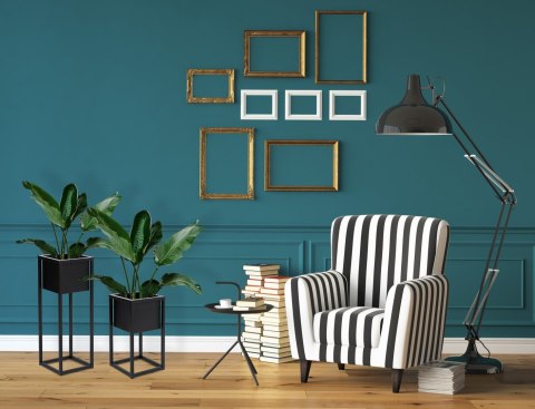 KWIETNIK LOFTOWY CONCOVE 60 CM CZARNY