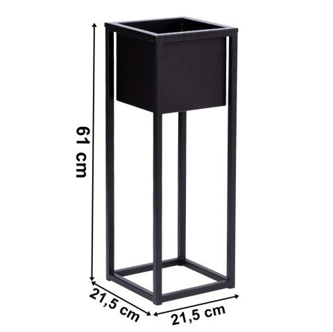 KWIETNIK LOFTOWY CONCOVE 60 CM CZARNY