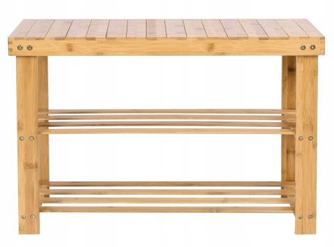 ŁAWKA REGAŁ NA BUTY MILOS Z PÓŁKAMI- BAMBUSOWY