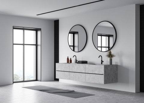 LUSTRO NOWOCZESNE SANDER 50 CM CZARNE