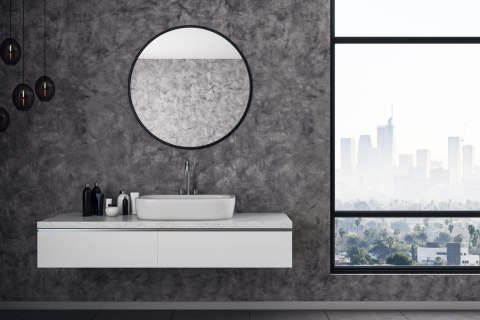 LUSTRO NOWOCZESNE SANDER 50 CM CZARNE