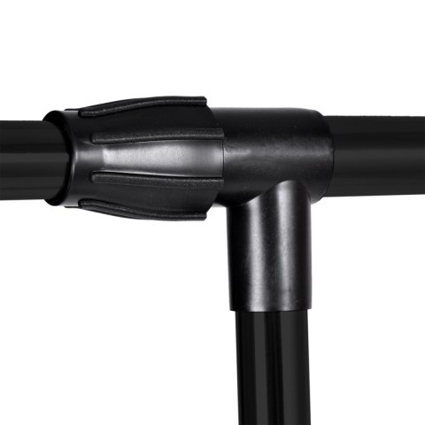 MOBILNY WIESZAK STOJĄCY PODWÓJNY NA KÓŁKACH DARA CZARNY