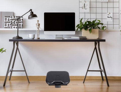 PODNÓŻEK BIUROWY REGULOWANY CZARNY EDUARDO