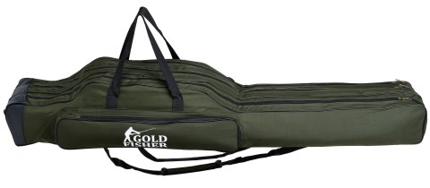 POKROWIEC NA WĘDKI 140 CM GOLD FISHER 3 KOMORY