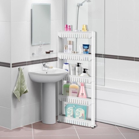 PÓŁKA KUCHENNA ŁAZIENKOWA BIAŁA 5 POZIOMÓW UWINA