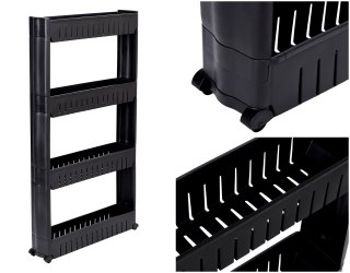 PÓŁKA KUCHENNA ŁAZIENKOWA CZARNA 4 POZIOMY OSMERA