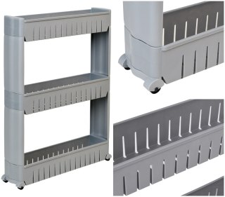 PÓŁKA KUCHENNA ŁAZIENKOWA SZARA 3 POZIOMY LEIRA