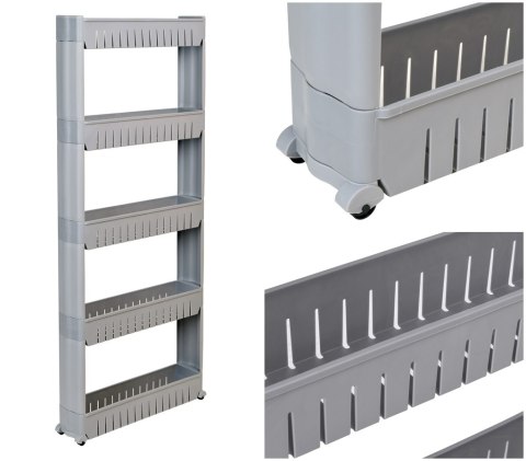 PÓŁKA KUCHENNA ŁAZIENKOWA SZARA 5 POZIOMÓW UWINA