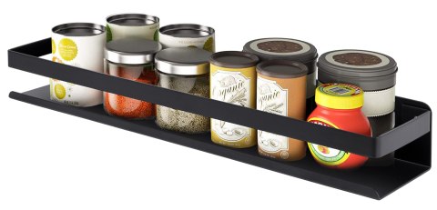 PÓŁKA ŁAZIENKOWA LOFTOWA MEGARA 50 CM CZARNA