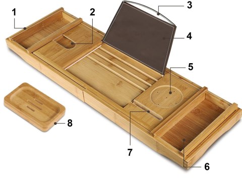 PÓŁKA NA WANNĘ HALIA BAMBUSOWA