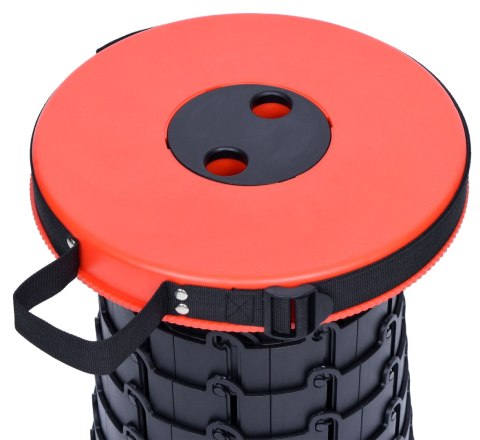 PRZENOŚNY STOŁEK TABORET SKŁADANY CZERWONO-CZARNY SITUP