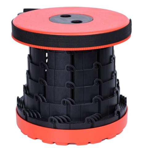 PRZENOŚNY STOŁEK TABORET SKŁADANY CZERWONO-CZARNY SITUP