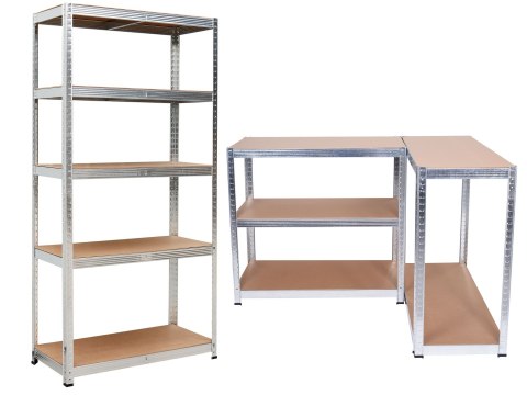 REGAŁ MAGAZYNOWY 5 POZIOMÓW 625 KG 150 X 75 X 30 CM