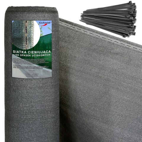 SIATKA CIENIUJĄCA MASKUJĄCA 180G 1,5X25 M SZARA