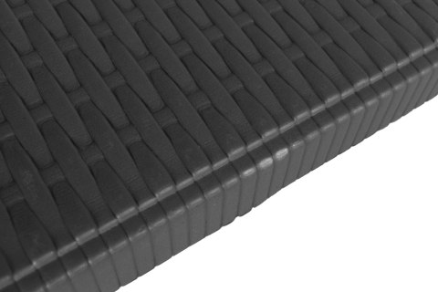 STÓŁ CATERINGOWY RATTAN SKŁADANY W WALIZKĘ - 180 CM SZARY