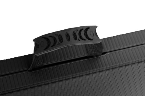 STÓŁ CATERINGOWY RATTAN SKŁADANY W WALIZKĘ - 180 CM SZARY