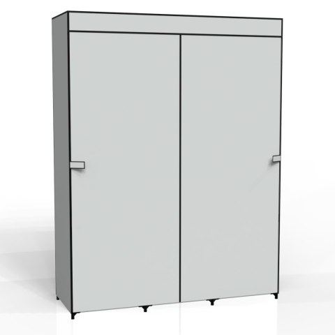 SZAFA TEKSTYLNA Z 8 PÓŁKAMI SONIA Z KURTYNĄ SZARA