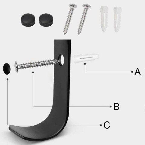 WIESZAK NA RĘCZNIKI ORTYS CZARNY LOFT