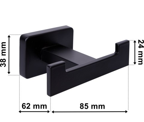 WIESZAK NA RĘCZNIKI LOFTOWY ARGOS CZARNY