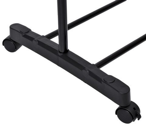 WIESZAK STOJĄCY POJEDYNCZY NA KÓŁKACH BES CZARNY