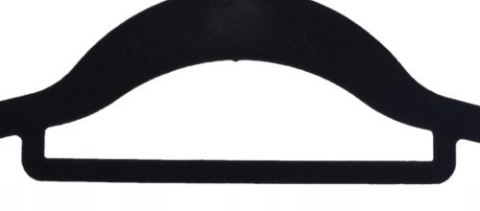 WIESZAK WELUROWY NA UBRANIA MAXI KOMPLET 20 SZTUK - CZARNY