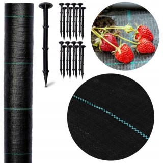 AGROTKANINA AGROWŁÓKNINA CZARNA 110 X 5000 CM 70G + 50 SZPILEK