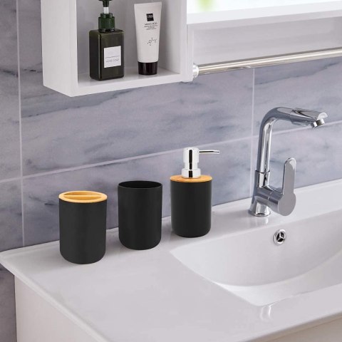 AKCESORIA ŁAZIENKOWE TIMOR KOMPLET 6 ELEMENTÓW CZARNY