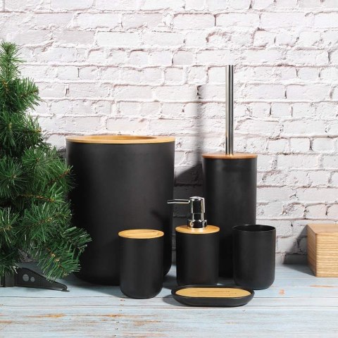 AKCESORIA ŁAZIENKOWE TIMOR KOMPLET 6 ELEMENTÓW CZARNY