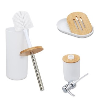 AKCESORIA ŁAZIENKOWE TIMOR KOMPLET 6 SZTUK BIAŁY