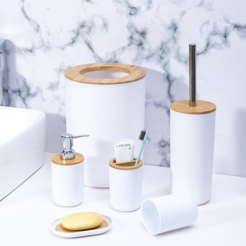 AKCESORIA ŁAZIENKOWE TIMOR KOMPLET 6 SZTUK BIAŁY