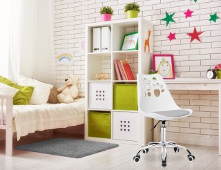 FOTEL OBROTOWY GROVER BIAŁO-SZARY