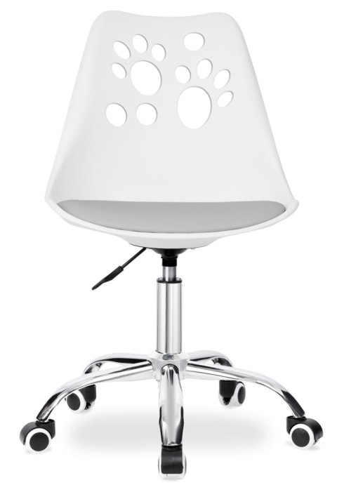 FOTEL OBROTOWY GROVER BIAŁO-SZARY