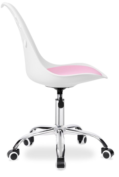 FOTEL OBROTOWY GROVER BIAŁORÓŻOWY