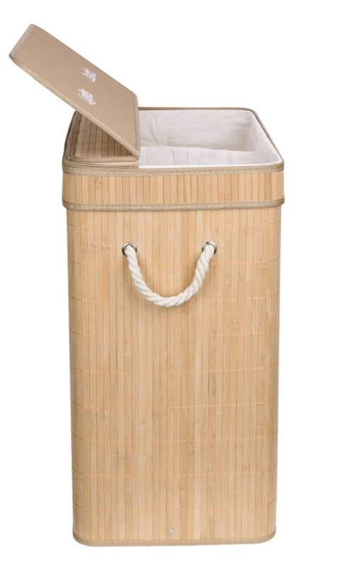 KOSZ BAMBUSOWY POJEMNIK NA PRANIE SOREN 2 KOMORY NATURAL