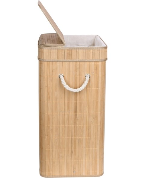 KOSZ NA PRANIE BAMBUSOWY Z POKRYWĄ SOREN 80L NATURAL