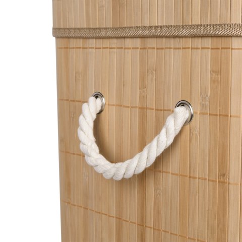 KOSZ NA PRANIE BAMBUSOWY Z POKRYWĄ SOREN 80L NATURAL