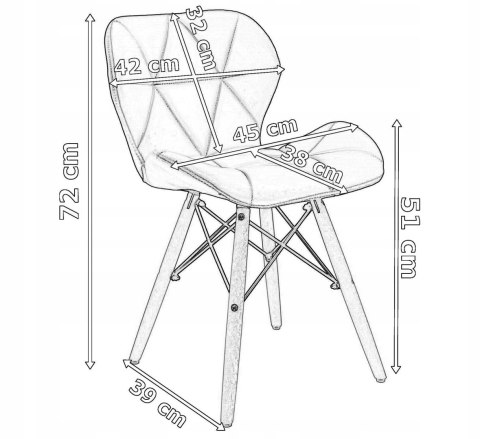 KRZESŁO TAPICEROWANE MURET VELVET - AKSAMITNY CZARNY