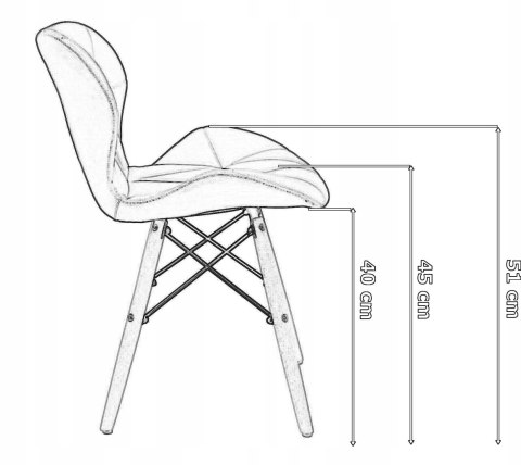 KRZESŁO TAPICEROWANE MURET VELVET - AKSAMITNY CZARNY