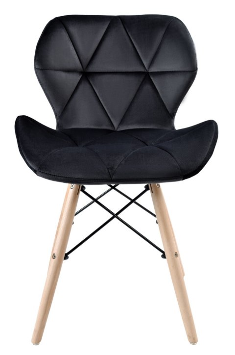KRZESŁO TAPICEROWANE MURET VELVET - AKSAMITNY CZARNY