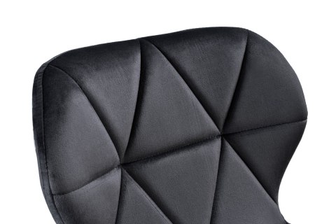 KRZESŁO TAPICEROWANE MURET VELVET - AKSAMITNY CZARNY