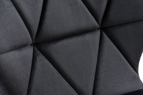 KRZESŁO TAPICEROWANE MURET VELVET - AKSAMITNY CZARNY