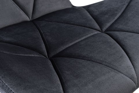 KRZESŁO TAPICEROWANE MURET VELVET - AKSAMITNY CZARNY