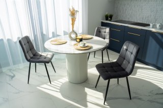 KRZESŁO WELUROWE DENVER VELVET GRAFITOWE