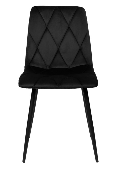 KRZESŁO WELUROWE TAPICEROWANE MADISON VELVET CZARNE