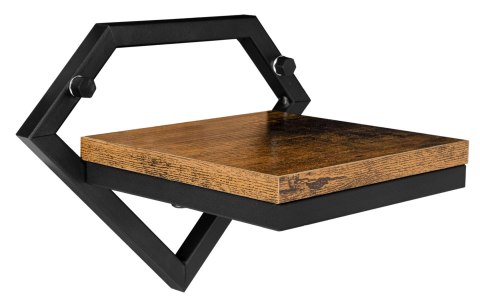 KWIETNIK METALOWY ŚCIENNY CZARNY DORON RUSTIC LOFT