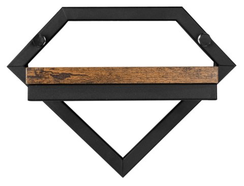 KWIETNIK METALOWY ŚCIENNY CZARNY DORON RUSTIC LOFT