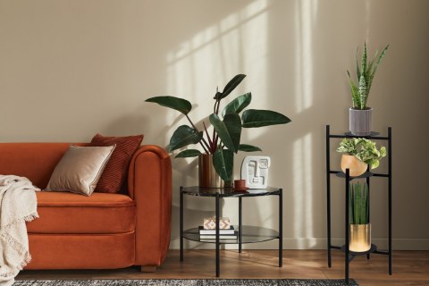 KWIETNIK STOJĄCY LOFT TRETORRI CZARNY STOJAK NA KWIATY