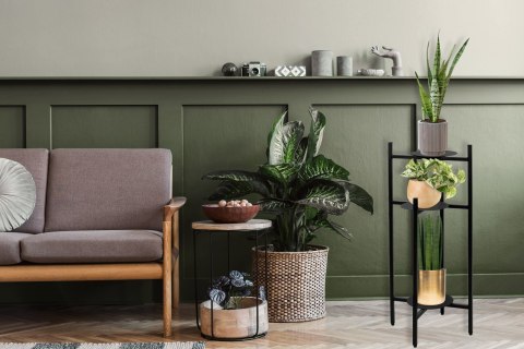 KWIETNIK STOJĄCY LOFT TRETORRI CZARNY STOJAK NA KWIATY